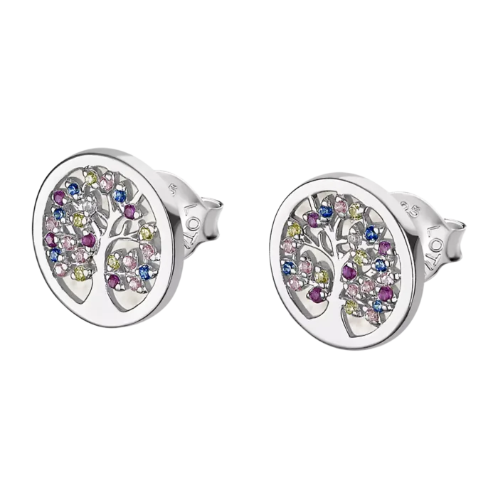 Pendientes Árbol de la Vida Lotus Silver Rainbow LP1889-4/1 Plata Mujer
