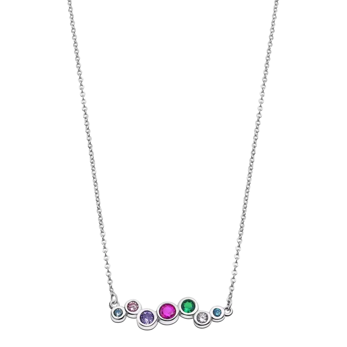 Collar Lotus Silver Rainbow LP1979-1/2 Plata Mujer
