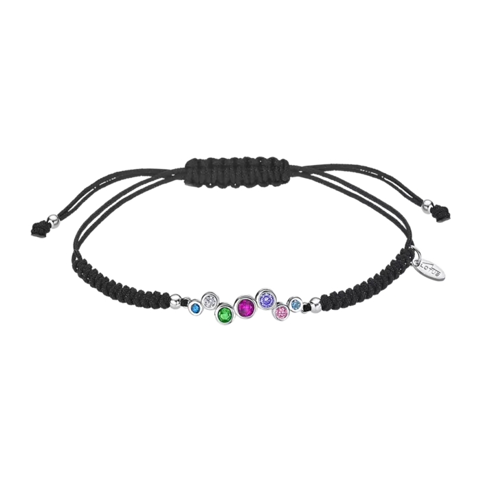 Pulsera Lotus Silver Rainbow LP1979-2/4 Macramé Plata Mujer