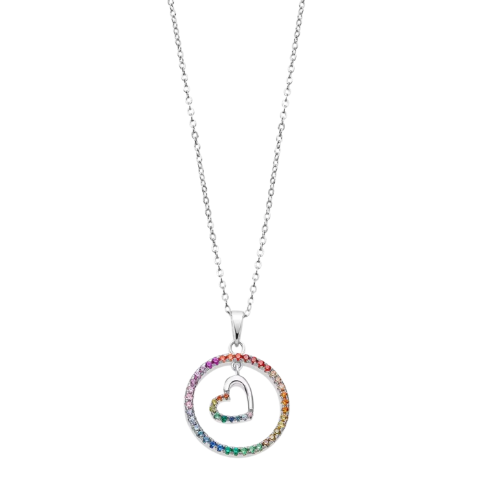 Collar Corazón Lotus Silver Rainbow LP3488-1/2 Plata Mujer