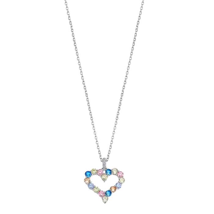 Collar Corazón Lotus Silver Rainbow LP3536-1/1 Plata Mujer