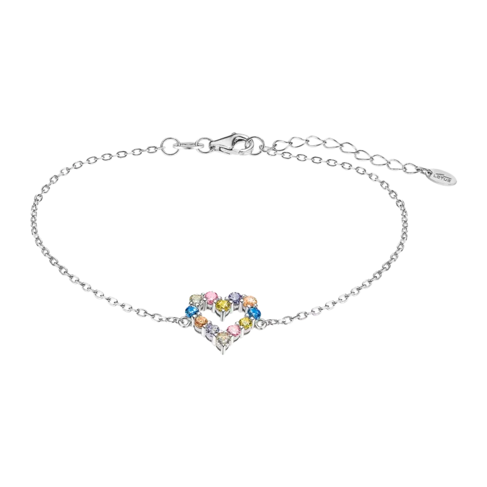 Pulsera Corazón Lotus Silver Rainbow LP3536-2/1 Plata Mujer