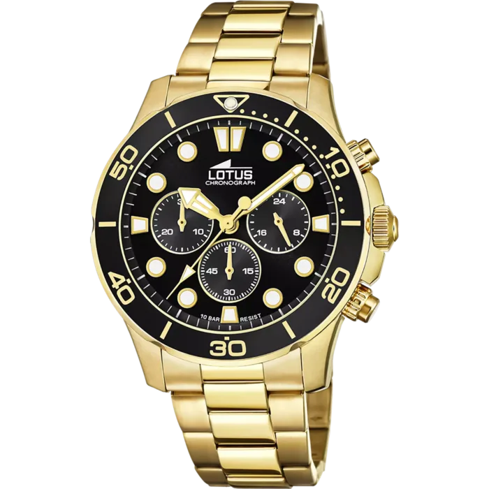 RELOJ DE HOMBRE LOTUS EXCELLENT CON ESFERA NEGRA 18758/3
