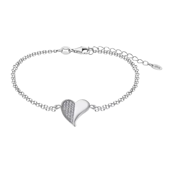 PULSERA CORAZÓN LOTUS SILVER MOMENTS LP3534-2/1 PLATA MUJER