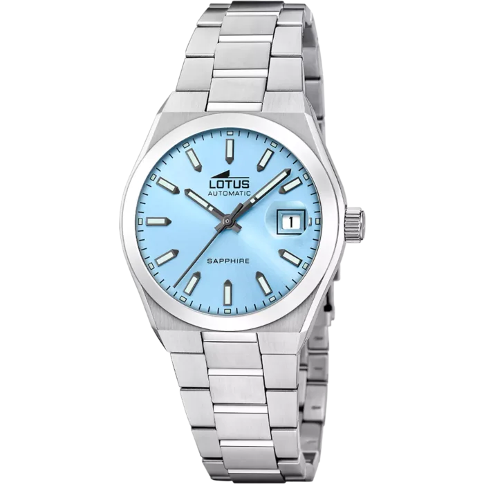 RELOJ LOTUS AUTOMATIC 18996/1 AZUL CORREA DE ACERO INOXIDABLE 316L HOMBRE