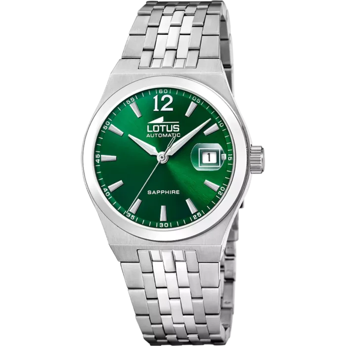 RELOJ LOTUS AUTOMATIC 19000/4 VERDE CORREA DE ACERO INOXIDABLE 316L HOMBRE