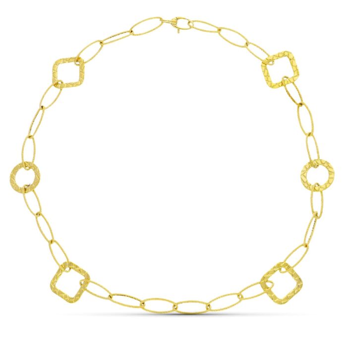 18K GARGANTILLA ORO AMARILLO ESLABONES PESO 9.75 GR 45CM