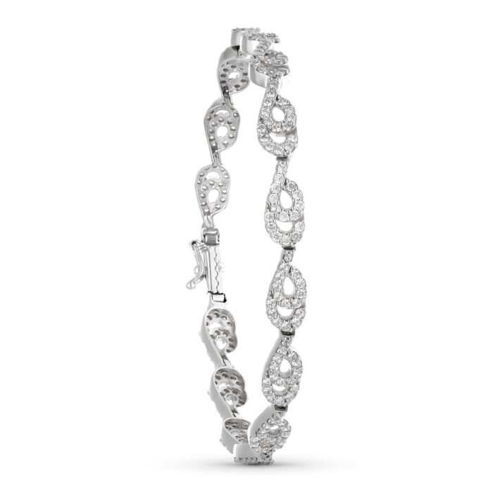 18K PULSERA ORO BLANCO CIRCONITA 19CM