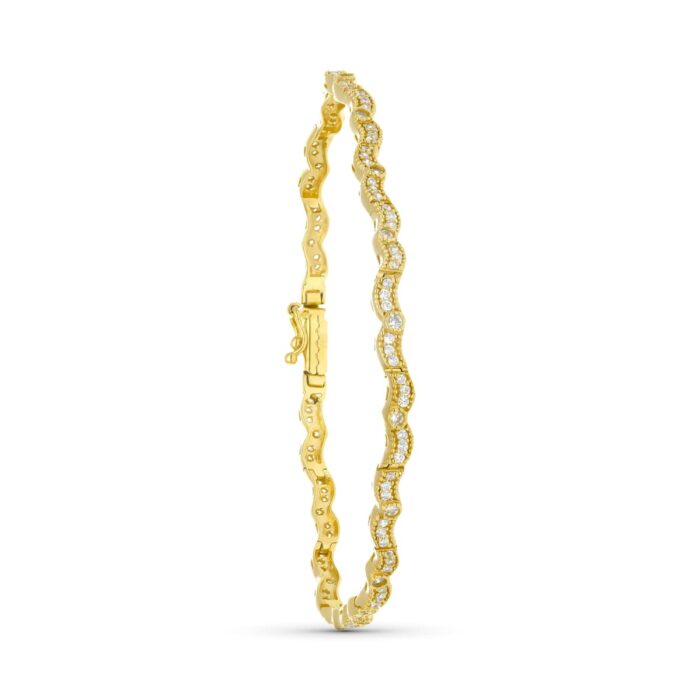 18K PULSERA ORO AMARILLO CIRCONITA 19.5 CM