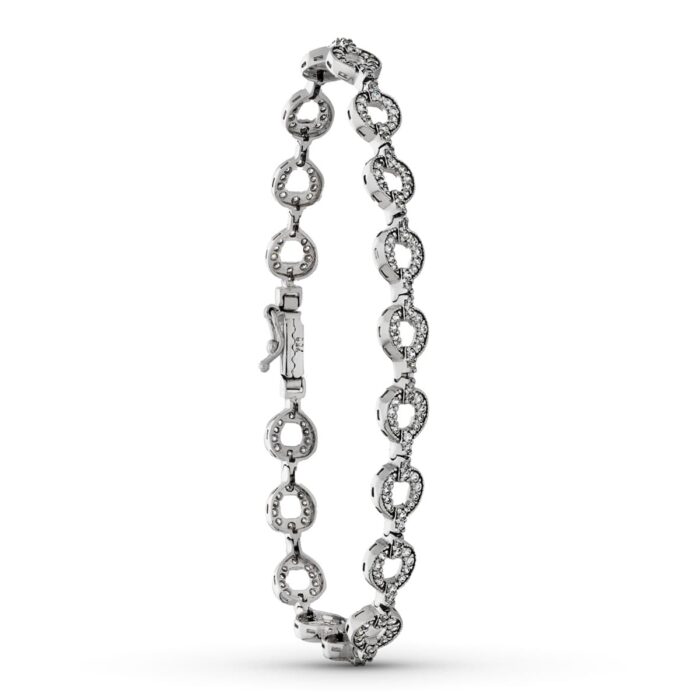 18K PULSERA ORO BLANCO CIRCONITAS