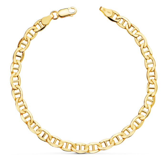 18K PULSERA ORO AMARILLO ANCLA HUECA ANCHO: 5 MM LARGO: 20CM