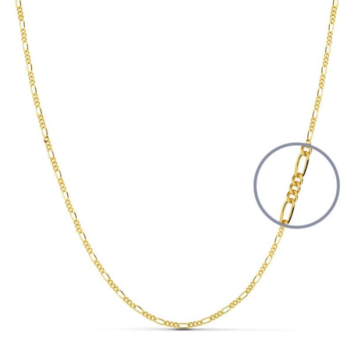 18K CADENA ORO AMARILLO  MACIZA CARTIER 3X1 60CM 1.2 MM