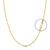 Cadena estilo Cartier 3x1 de oro amarillo macizo 18K con eslabones planos de 1.7 mm de ancho