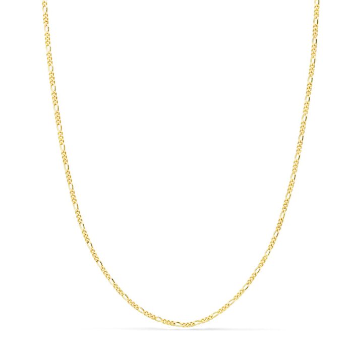 18K CADENA ORO AMARILLO MACIZA CARTIER 3X1. LARGO 50CM ANCHO 1 MM