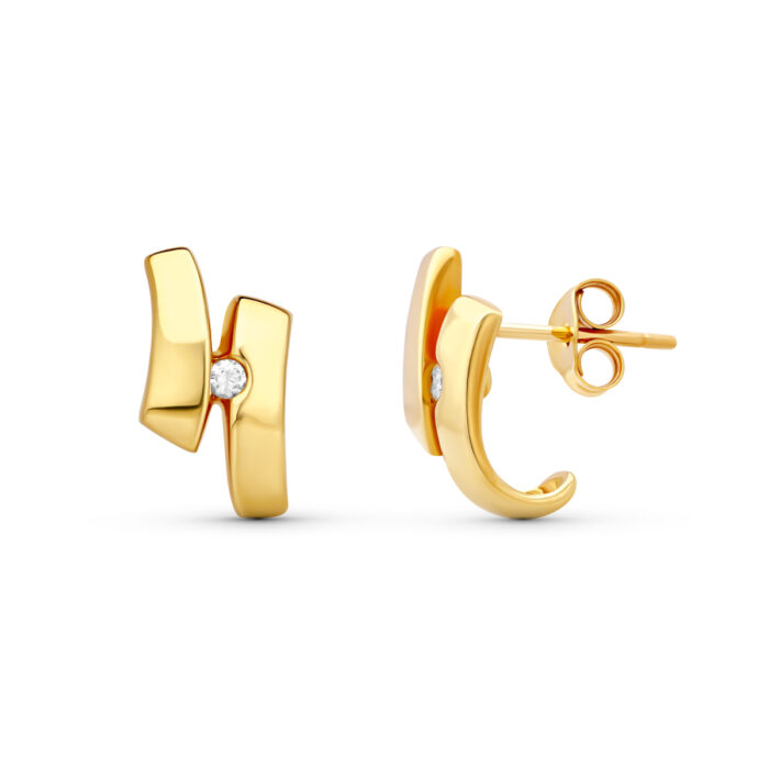 18K PENDIENTES CIRCONITA 15X13 MM