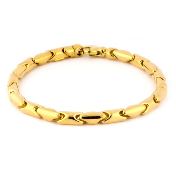 18K PULSERA ORO AMARILLO ESLABONES ARTICULADOS. ANCHO 5 MM 20.5 CM