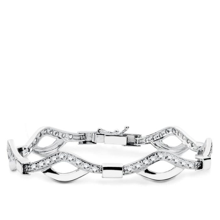 18K PULSERA ORO BLANCO CIRCONITA 18.5CM