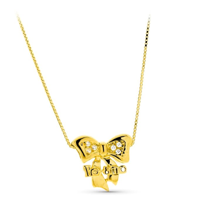 18K GARGANTILLA ORO AMARILLO LAZO TE AMO