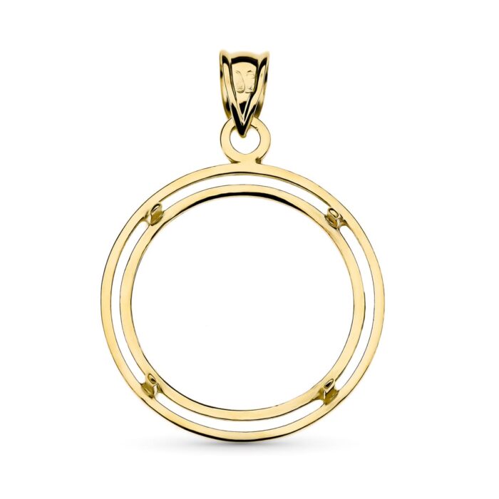 18K COLGANTE ORO AMARILLO MONEDA ALFONSINA 19 MM