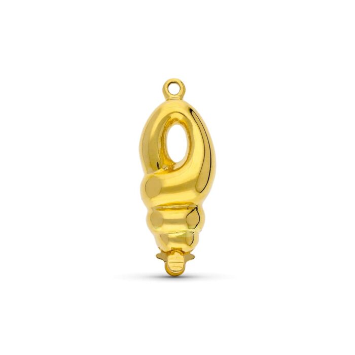 18K FORNITURA CIERRE BROCHE DE GARGANTILLA ORO AMARILLO NUDO