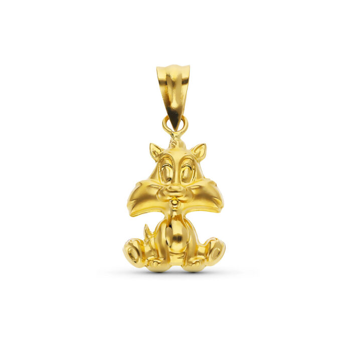 18K COLGANTE ORO AMARILLO SILVESTRE WARNER 19X12 MM