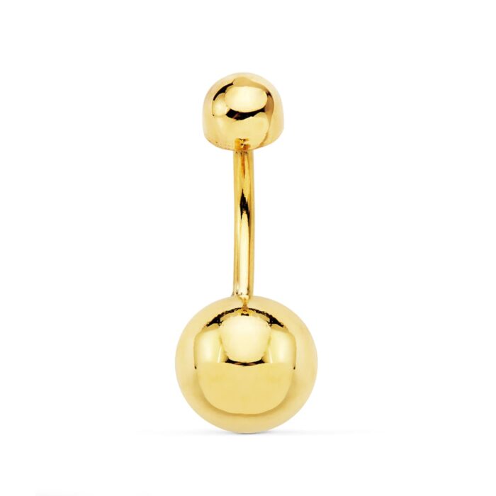 18K PIERCING OMBLIGO BOLA 8 MM ORO AMARILLO