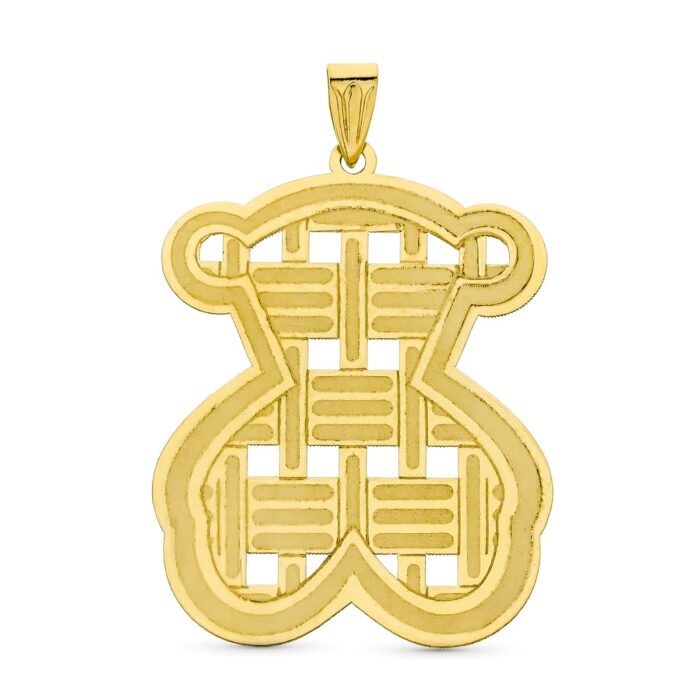 18K COLGANTE ORO AMARILLO LASER OSO. 32X24 MM