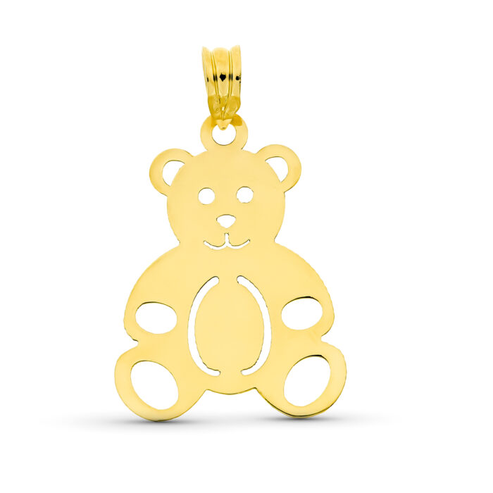 18K COLGANTE ORO AMARILLO OSO LASER. 30X21 MM