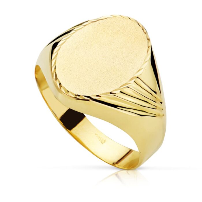 9K SELLO CABALLERO HUECO 16X12 MM