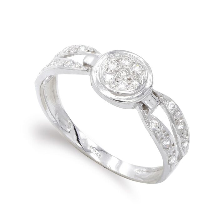 18K SORTIJA ORO BLANCO CIRCONITAS