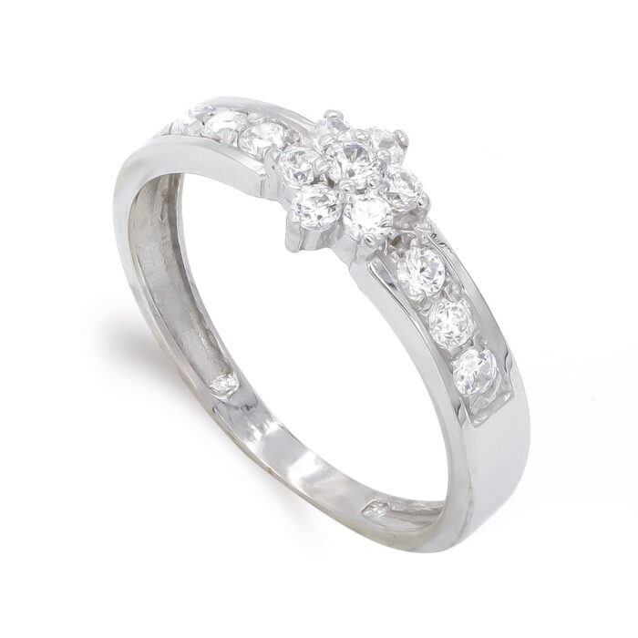 18K SORTIJA ORO BLANCO CIRCONITAS