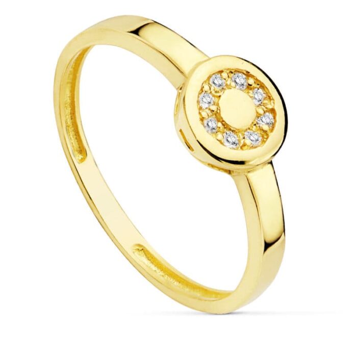 18K SORTIJA CIRCONITAS MOTIVO 6.5 MM