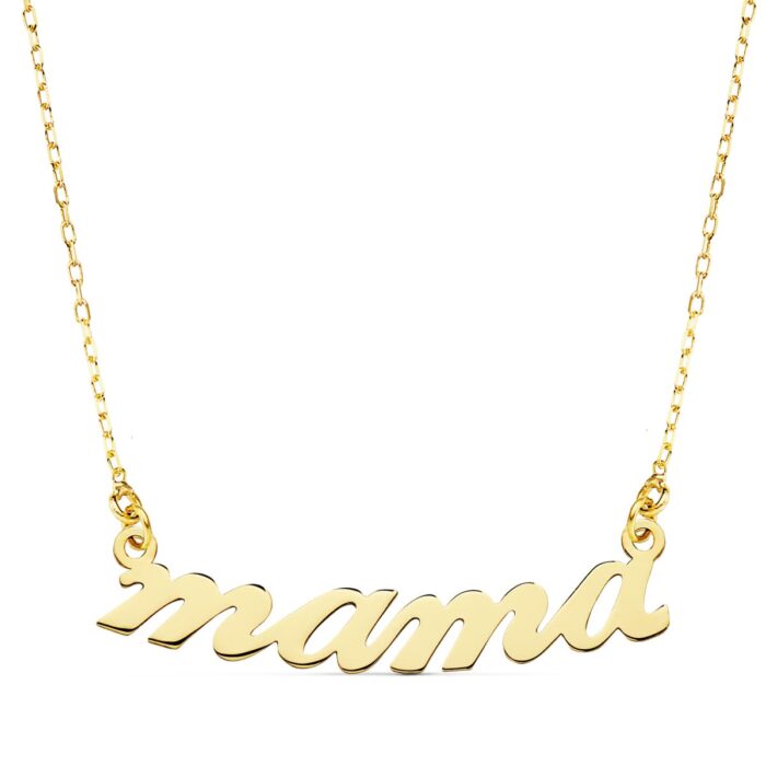 18K COLLAR ORO AMARILLO MAMA 31 MM CADENA 45CM