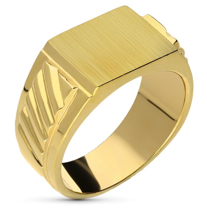 18K SELLO ORO AMARILLO CABALLERO GALLONES