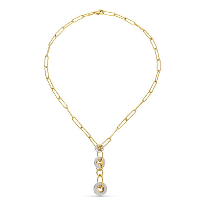 18K GARGANTILLA ORO BICOLOR MOTIVO
