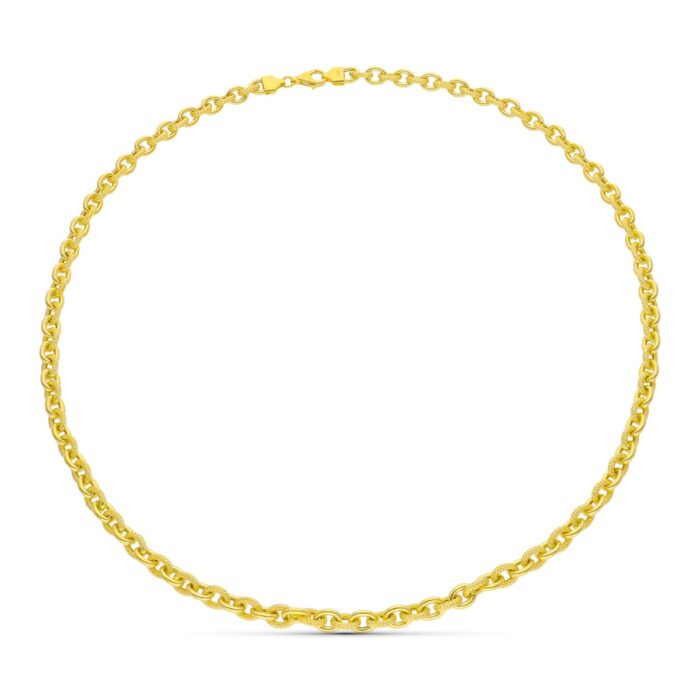 18K GARGANTILLA ORO AMARILLO ESLABONES 52 CM