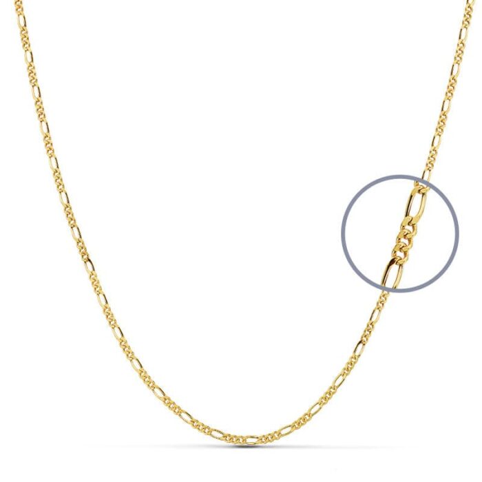 18K CADENA ORO AMARILLO CARTIER 60CM HUECA 1.50 MM