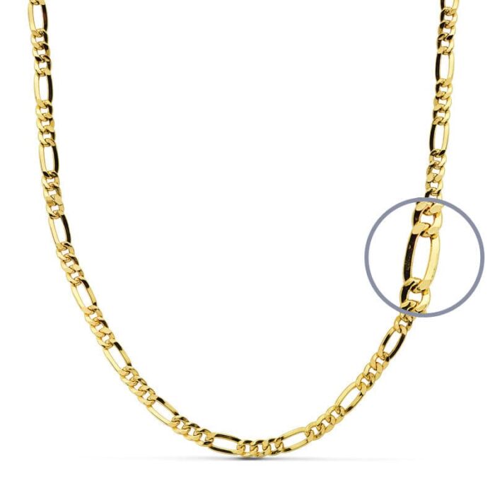 18K CADENA ORO AMARILLO CARTIER 60CM HUECA 3MM