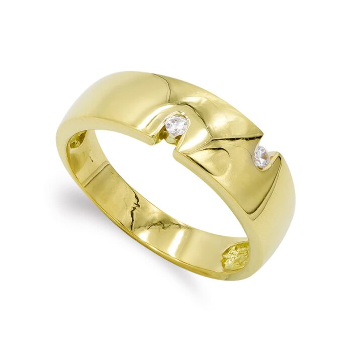 18K SORTIJA ORO AMARILLO CON CIRCONITAS
