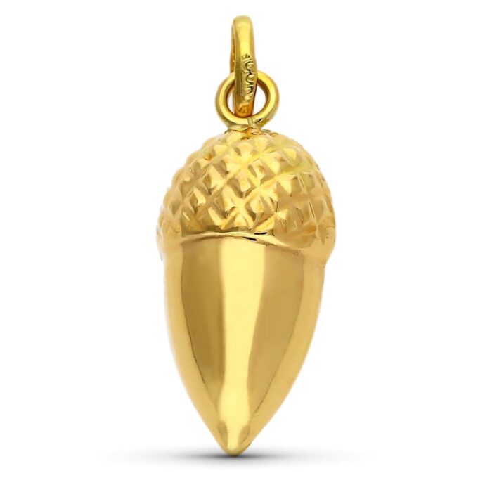 18K COLGANTE ORO AMARILLO BELLOTA 16X11 MM