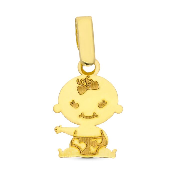 9K COLGANTE ORO AMARILLO NIÑO O NIÑA 15X10 MM