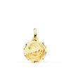 Medalla Niño del Pesebre en Oro Amarillo 18K - Bisel Tallado (14 mm)