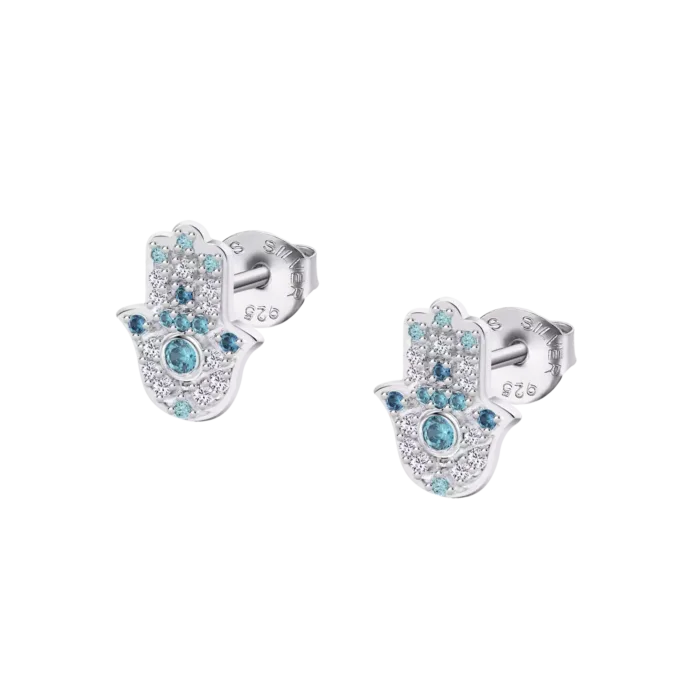 PENDIENTES MANO DE FÁTIMA LOTUS SILVER RAINBOW LP1989-4/4 PLATA MUJER