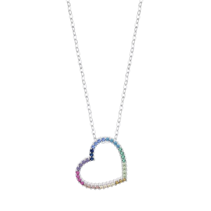 COLLAR CORAZÓN LOTUS SILVER LP3670-1/2 PLATA MUJER
