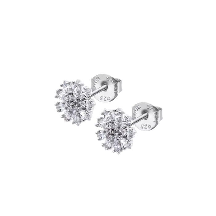 Pendientes Lotus Silver LP3560‑4/1 – Flor de Plata 925 con Circonitas