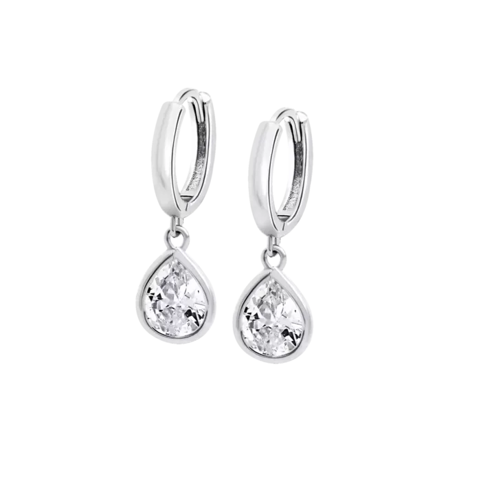Pendientes Lotus Silver LP3563-4/1 – Aros con Circonita Transparente en Plata 925