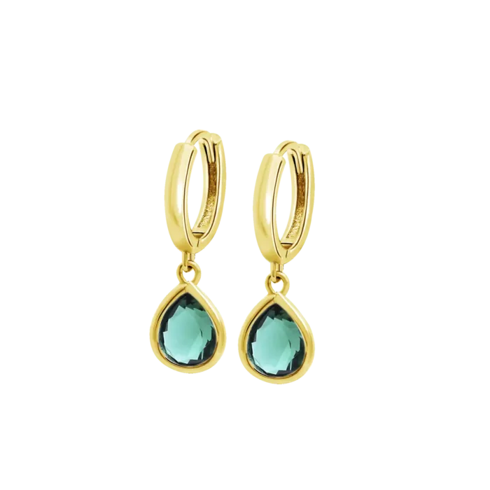 Pendientes Lotus Silver LP3563-4/5 – Aros de Plata 925 con Circonita Verde Esmeralda