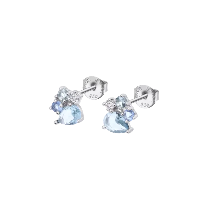 Pendientes Lotus Silver LP3636‑4/1 Plata 925 con Circonitas Azules – Mujer