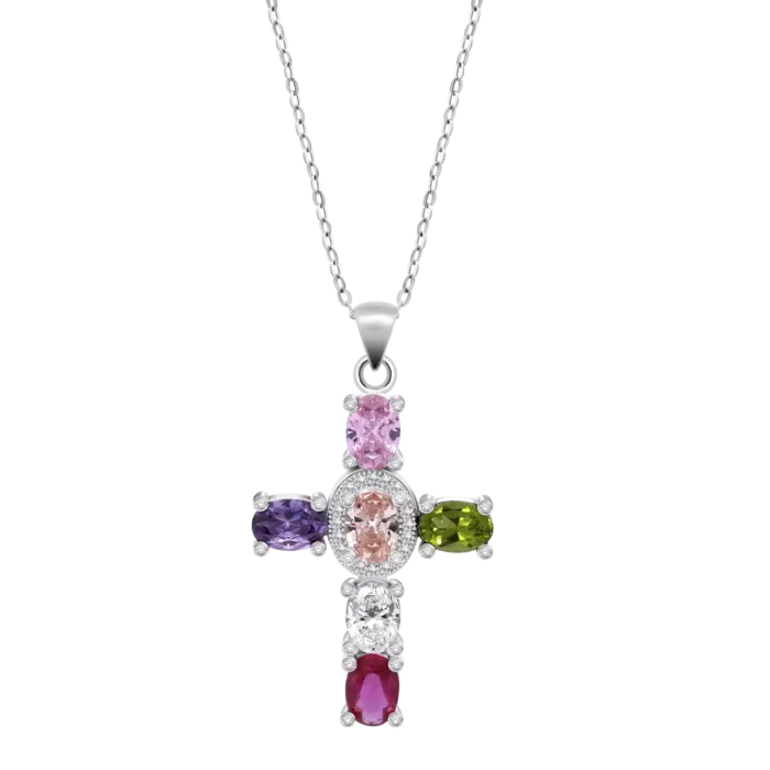 Collar Lotus Silver LP3710‑1/1 – Leros Cruz en Plata 925