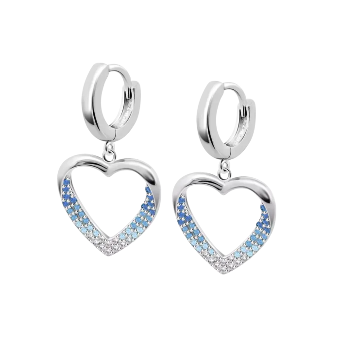 Pendientes Lotus Silver LP3718‑4/1 – Aros con Corazón en Plata 925